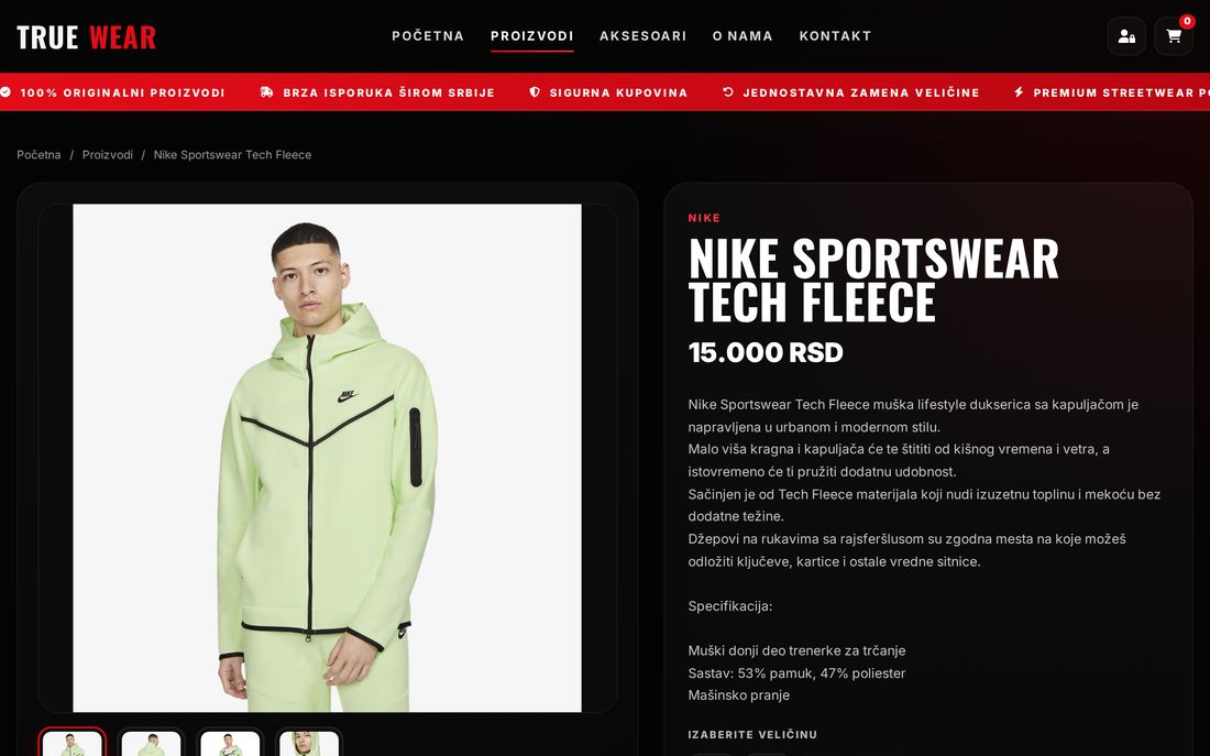 Product page