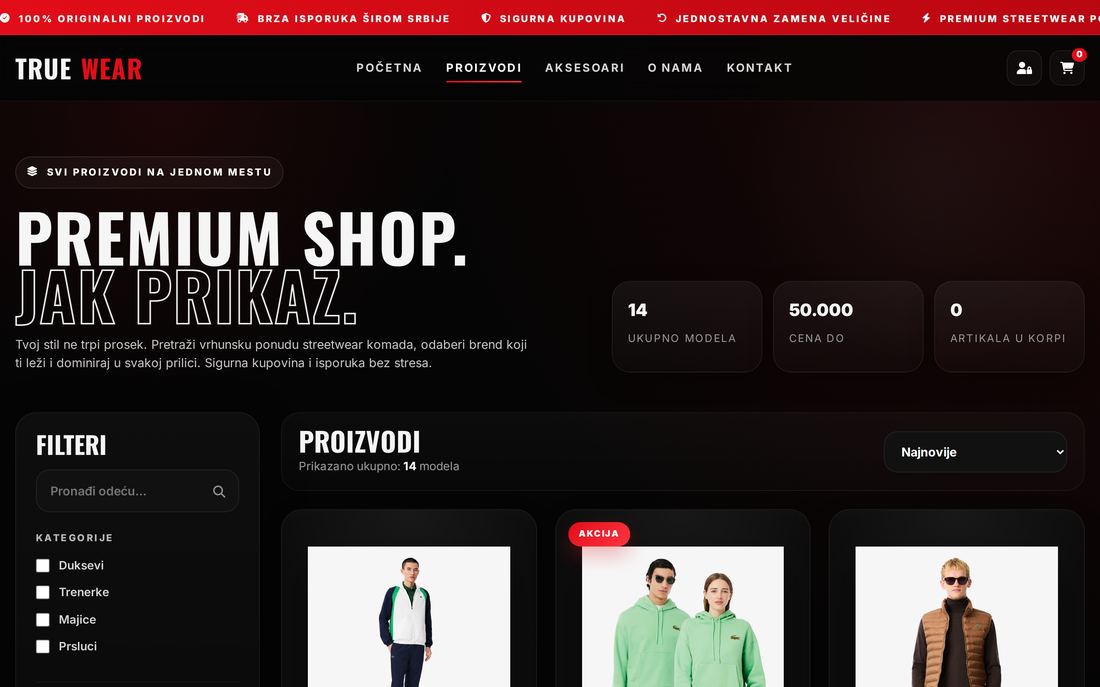 Shop landing